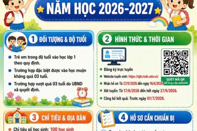 THÔNG BÁO TUYỂN SINH VÀO LỚP 1