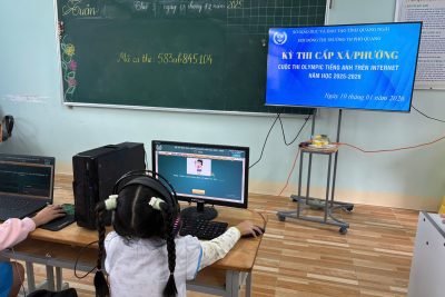 Học sinh trường TH Phổ Quang tham gia kỳ thi IOE (Internet Olympiads of English) cấp xã/ phường năm học 2025-2026